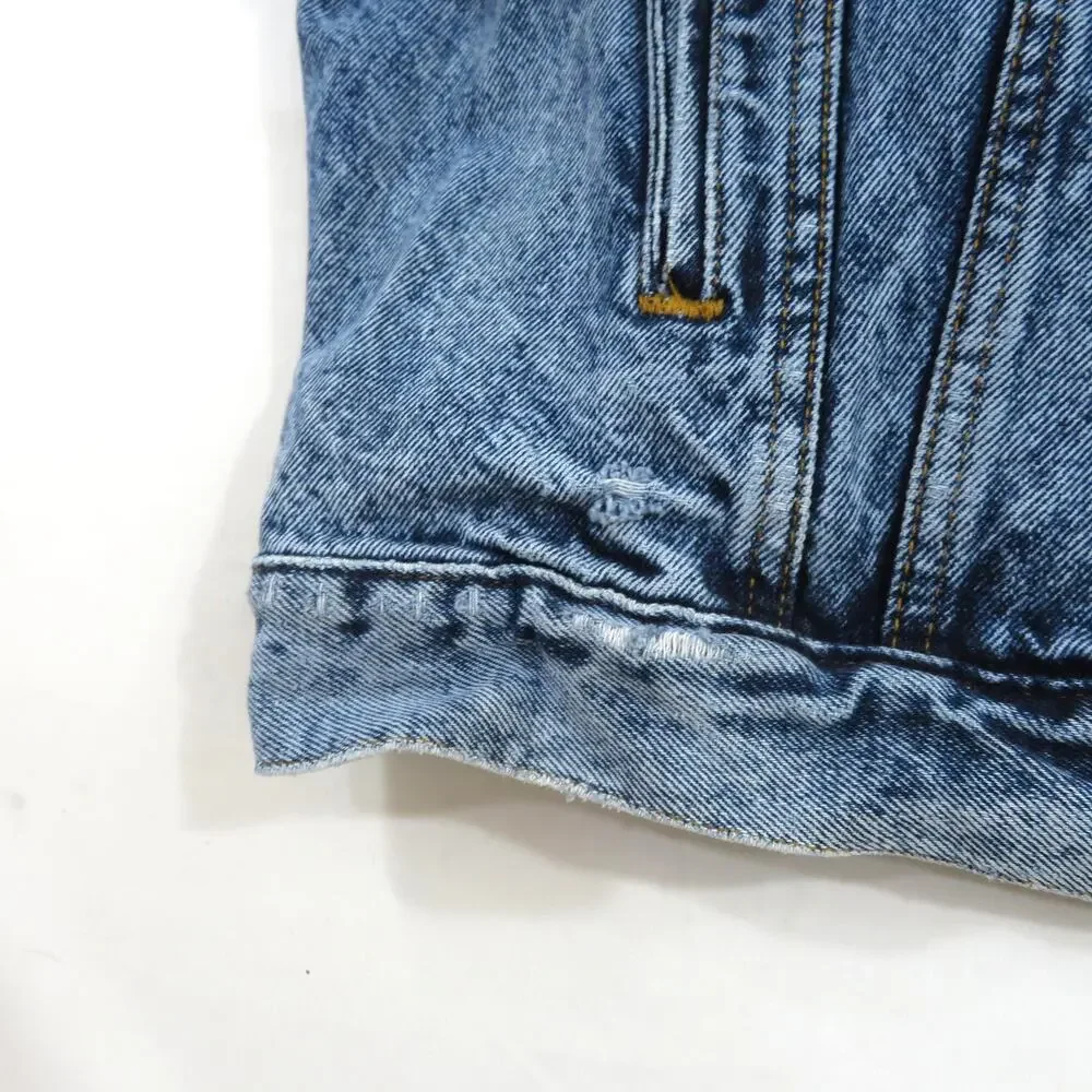 Levis Denim Trucker Jacket, Blue Made in USA Sz XL 1980s